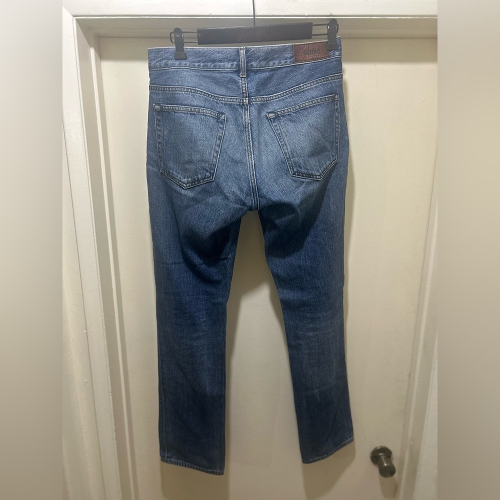 Acne Jeans Mens 31 Blue Jeans Straight Button Fly Stretch Denim Classic Casual